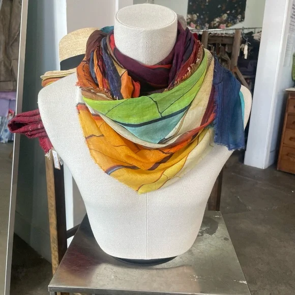 813 Ottotredici Accessories 83 Ottotredici Rainbow Print Scarf